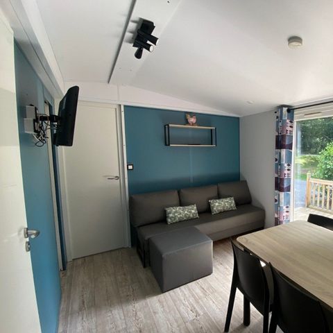 Mobilheim 6 personen - De Luxe Mobilheim mit 6 Schlafplätzen und Terrasse