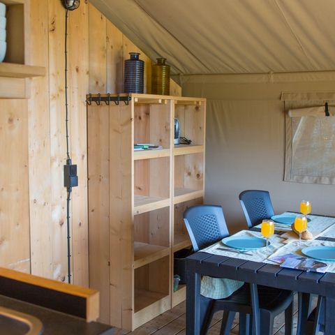 Safarizelt 4 Personen - einschließlich sanitärer Einrichtungen