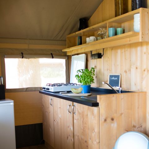 Safarizelt 4 Personen - einschließlich sanitärer Einrichtungen