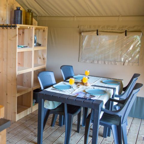 Safarizelt 4 Personen - einschließlich sanitärer Einrichtungen