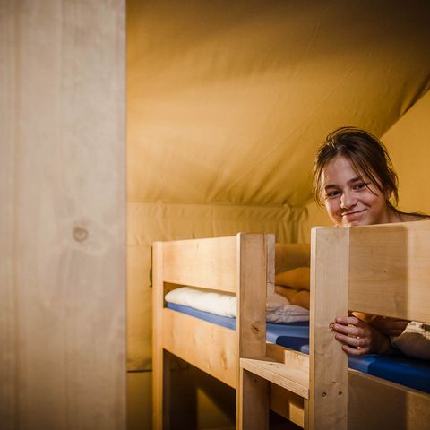 Safarizelt 4 personen - einschließlich sanitärer Einrichtungen