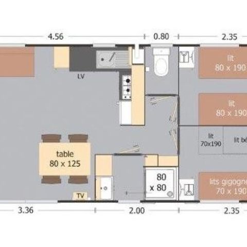 Mobilheim 6 Personen - Elite