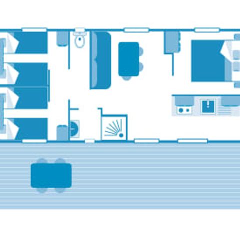 Mobilheim 6 Personen - Cottage 6p 3ch clim ****