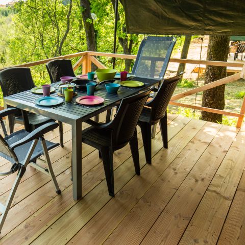 SafariZelt 6 Personen - einschließlich sanitärer Einrichtungen