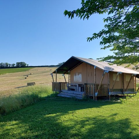 SafariZelt 4 Personen - einschließlich sanitärer Einrichtungen