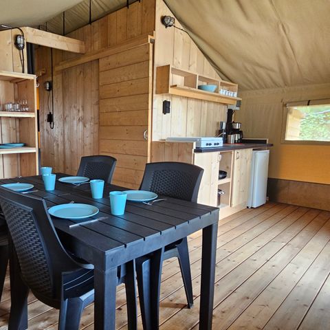 SafariZelt 4 Personen - Camping Vallee de L'Our - Safari Zelt 4 Personen inkl. Sanitäranlagen