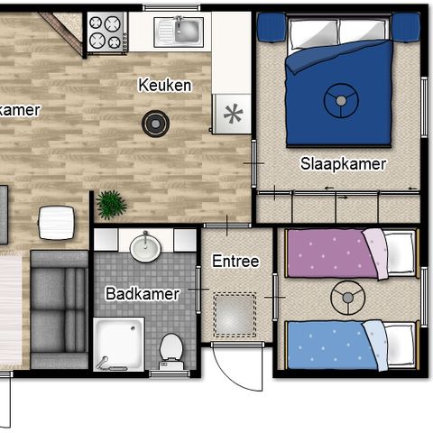 Bungalow 4 Personen - Residenz Vecht