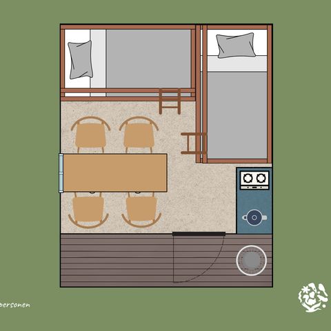 Chalet 4 Personen - Wanderer-Hütte