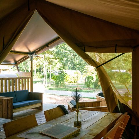 Safarizelt 6 Personen - einschließlich sanitärer Einrichtungen