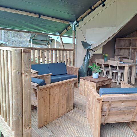 Safarizelt 4 Personen - einschließlich sanitärer Einrichtungen