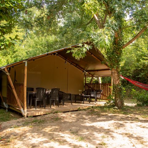 Safarizelt 4 Personen - einschließlich sanitärer Einrichtungen