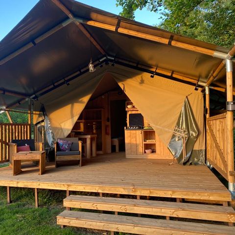 Safarizelt 4 Personen - einschließlich sanitärer Einrichtungen