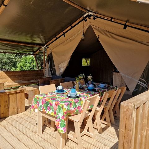 Safarizelt 6 Personen - einschließlich sanitärer Einrichtungen