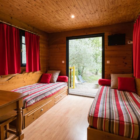 LODGE 2 Personen - Wohnwagen ( Aufenthalt Deluxe ) mit Klimaanlage / mit Frühstück / 2 pax inclusive / Spa privat als Option