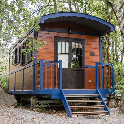 LODGE 3 Personen - Wohnwagen ( Premium-Aufenthalt ) mit Klimaanlage/ all inclusive Luxusversion mit privatem Spa / 2 Pers. inkl.