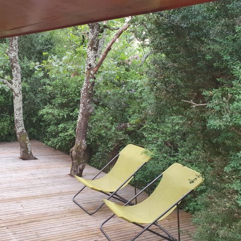 Chalet 5 Personen - Cabane de Sam mit Klimaanlage ( kleines Familienhaus, privates Spa auf der Terrasse ) / 5 Pers. inkl.
