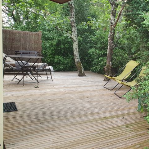 Chalet 5 Personen - Cabane de Sam mit Klimaanlage ( kleines Familienhaus, privates Spa auf der Terrasse ) / 5 Pers. inkl.