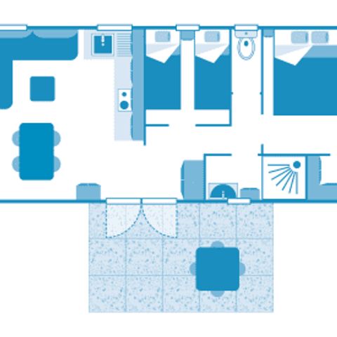 Mobilheim 4 Personen - Cottage Ardéco 4p 2ch ****