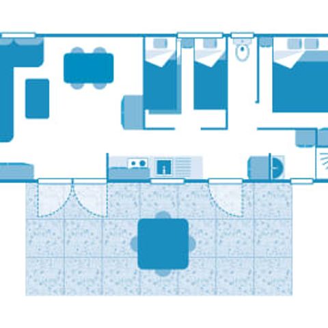 Mobilheim 5 Personen - Cottage 5p 2ch ****