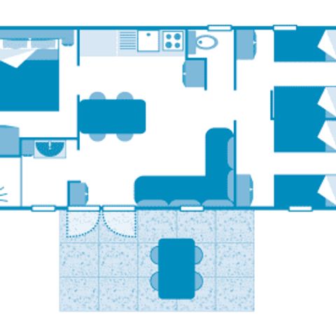 Mobilheim 6 Personen - Cottage 6p 3ch ***