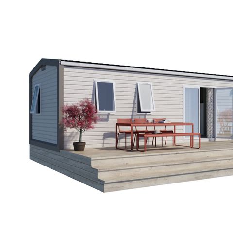 Mobilheim 8 Personen - Cottage Rosa 8 pers 4 Schlafz. 2 Bad ****