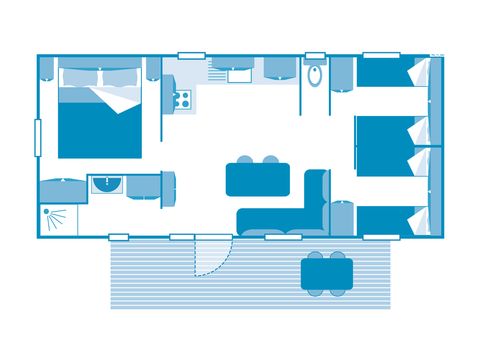 Mobilheim 6 Personen - COTTAGE 6p 3ch ***