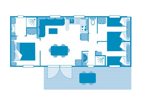 Mobilheim 6 Personen - COTTAGE 6p 3ch 2SdB ****