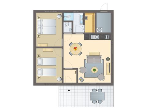 Bungalow 4 personen - 4-Personen-Ferienhaus