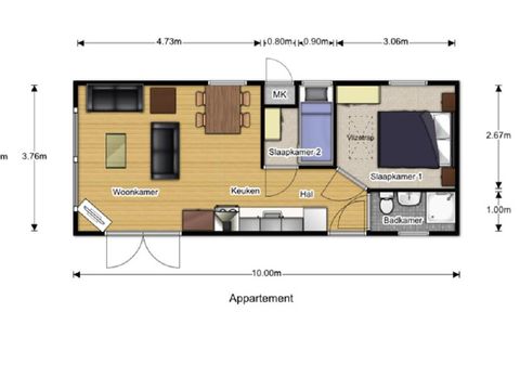 Chalet 3 Personen - Rafting - Fliederallee 140