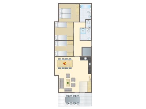 Apartement 8 Personen - 8-Personen-Ferienwohnung