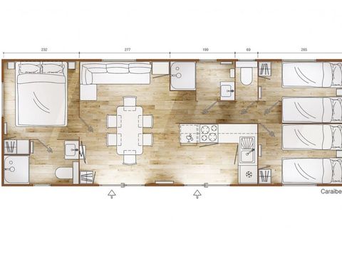 Mobilheim 6 Personen - Karibik