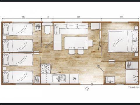 Mobilheim 6 Personen - Tamaris