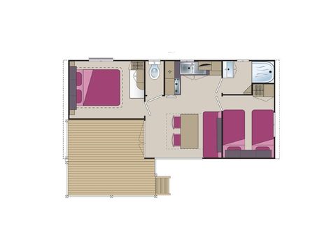 Mobilheim 6 Personen - Mobilheim Loggia - 2 Zimmer