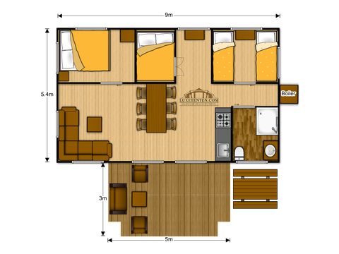 Safarizelt 6 Personen - Dünen-Lodge
