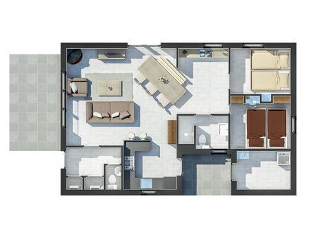 Bungalow 4 Personen - Komfort mit Whirlpool
