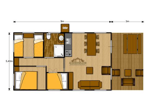 Safarizelt 6 Personen - Bos Lodge