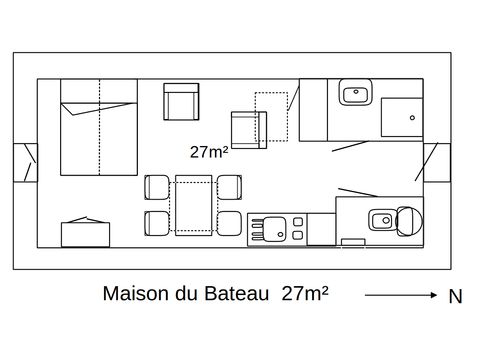 FERIENHAUS 2 Personen - Maison du Bateau (privater Garten)