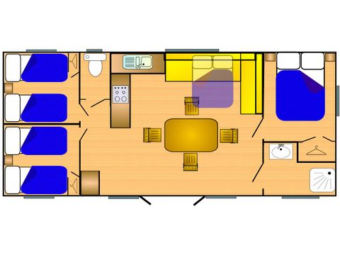 Mobilheim 6 Personen - Grand 950-3 CD