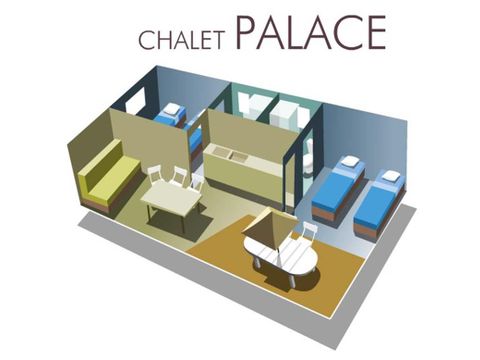 Chalet 6 Personen - Motel 2 Badezimmer (45 m²) - n°96 bis 99