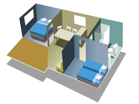 Chalet 6 Personen - Chalet Rêve Confort (42 m²) - n°28 bis 43