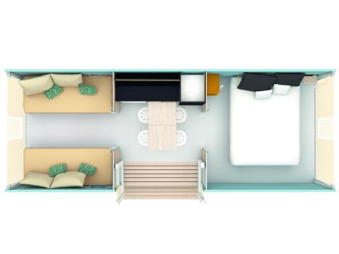 Zelt 4 personen - Coco Sweet 2ch-ohne Sanitäranlagen - INSOLITE - 16m² überdachte Terrasse - Ohne - TV