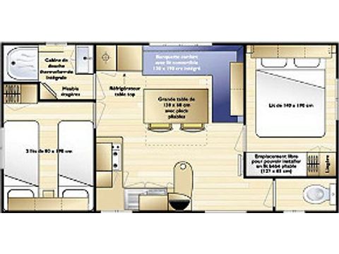 Mobilheim 6 Personen - IRM 2 Zimmer