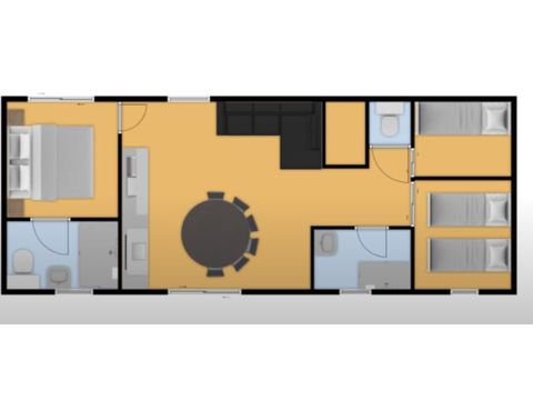 Mobilheim 6 Personen - Mobilheim Audrix