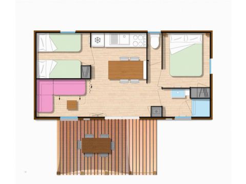 Mobilheim 4 Personen - Mobilheim MENDIKOA**** 4 Personen