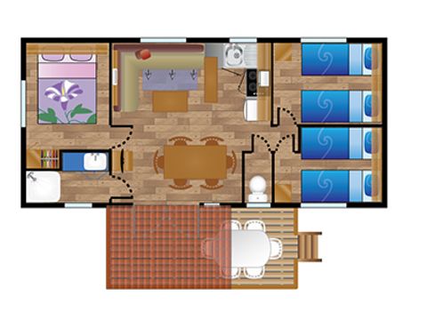 Mobilheim 6 Personen - Mobilheim BAIGURA**** 6 Personen