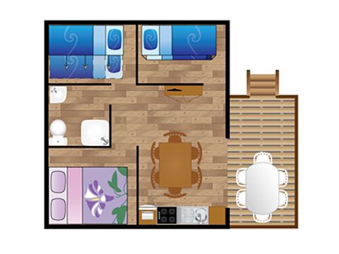 Safarizelt 6 Personen - Lodge ULIA 6 Personen