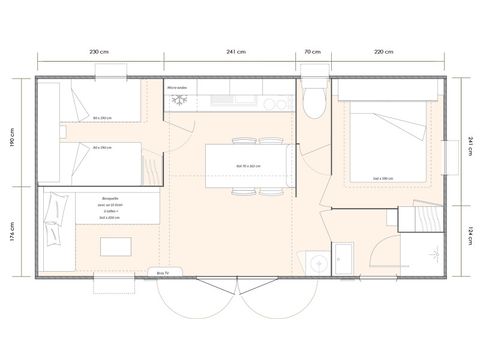 Mobilheim 6 Personen - Cottage Loggia