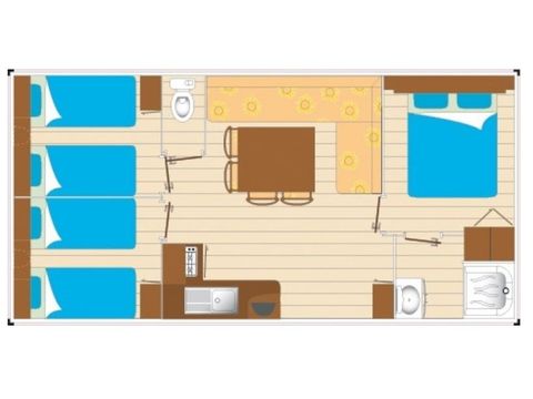 Mobilheim 8 personen - Loisir 3 Zimmer 30m²