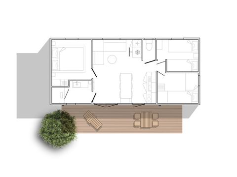 Mobilheim 6 Personen - Ciela Privilège - 3 Schlafzimmer - Grill