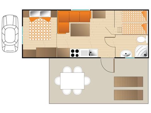Mobilheim 4 Personen - MAUI COMFORT
